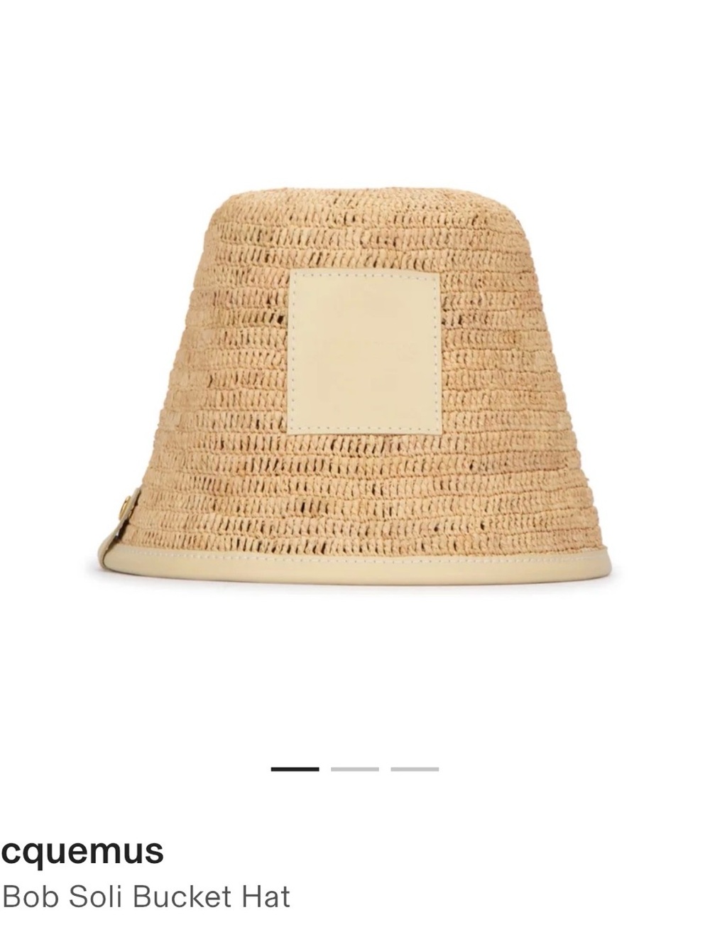 Jacquemus Bob Soli Straw Bucket Hat - Natural